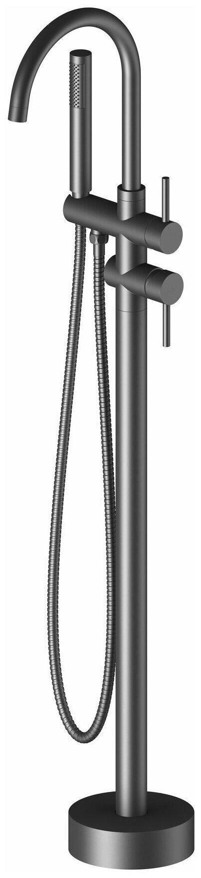 Timo Saona 2300/03Y-CR Смеситель для ванны напольный (цвет чёрный)