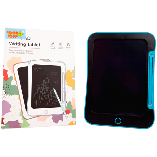 Развивающий графический планшет для детей доска для рисования цветная со стилусом, голубой, 16 х 0,5 х 22,5 см, G301-4