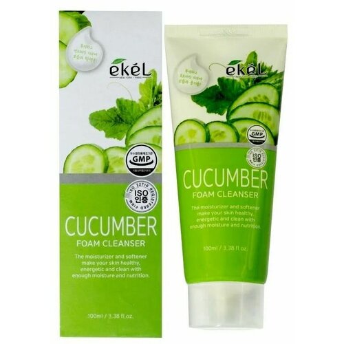 Пенка для умывания с экстрактом огурца Foam Cleanser Cucumber EKEL , 100 мл пенка для умывания с экстрактом огурца foam cleanser cucumber ekel 100 мл