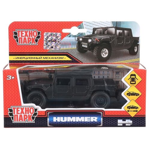 Машина металл HUMMER h1 Пикап матовый 12 см (SB-18-09-H1-N(B-MATTE)-WB) машина технопарк металл hummer h1 пикап матовый 12 см открываются двери и багажник инерция sb 18 09 h1 n b matte wb