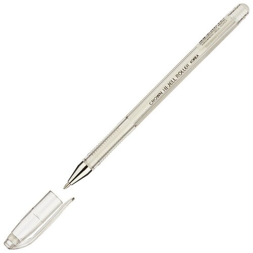 Ручка гелевая неавтоматическая пастель белая CROWN, 0,7мм