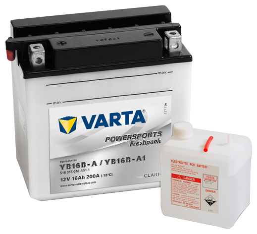 Аккумуляторная батарея VARTA белая YB16B-A1 6СТ16 516 015 016