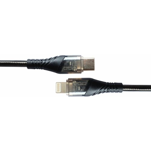 Кабель для быстрой зарядки Type-C/Lightning, Кабель для зарядки iPhone, iPad, iPod lightning кабель (1м), 2.4A, 1 метр, черный