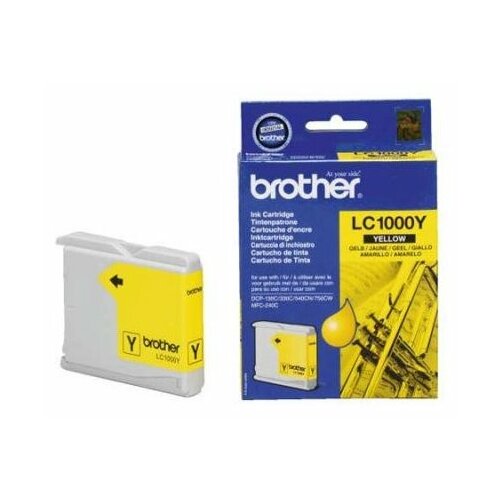 Картридж Brother LC-1000Y, 400 стр, желтый картридж pl lc1000y lc970y для принтеров brother dcp 130c 135c 150c 235c 330c 350c 440cn 750cw mfc 240c 260c 660cn 665cw 885cw 360c 5460cn 5860cw yellow водн profiline