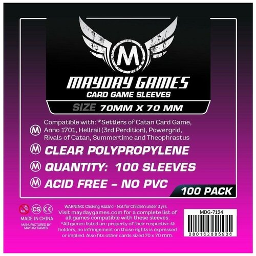 Протекторы Mayday: 70*70 Small Square Standard 100шт.