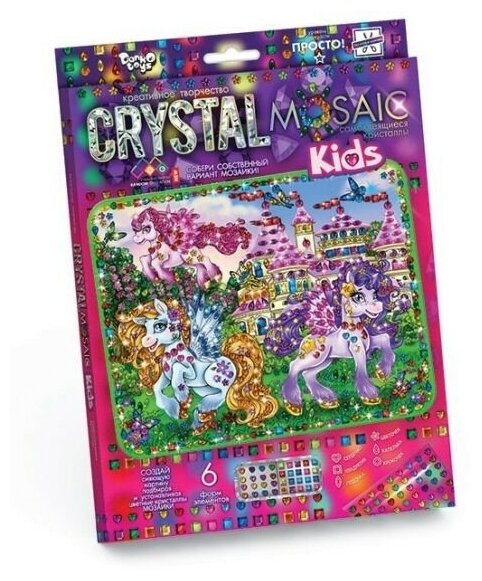 Набор креативного творчества Crystal Mosaic Kids Прекрасные пони