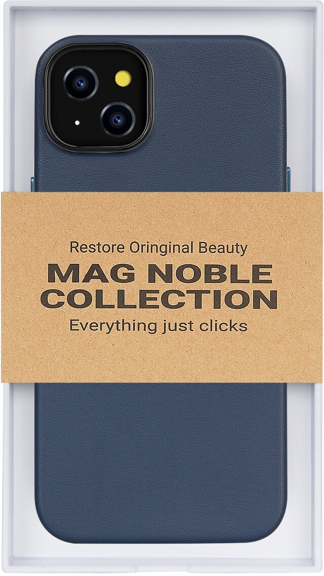 Чехол с MagSafe для iPhone 14 Plus MAG NOBLE COLLECTION - Темно Синий