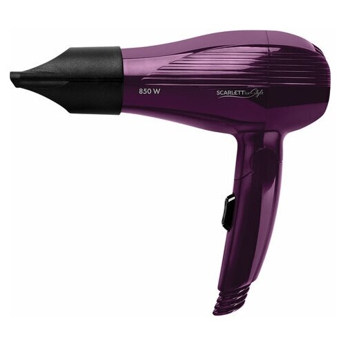 Фен SCARLETT SC-HD70T24 мощность 850 Вт 2 скорости 1 температурный режим складная ручка фиолетовый 142900₽