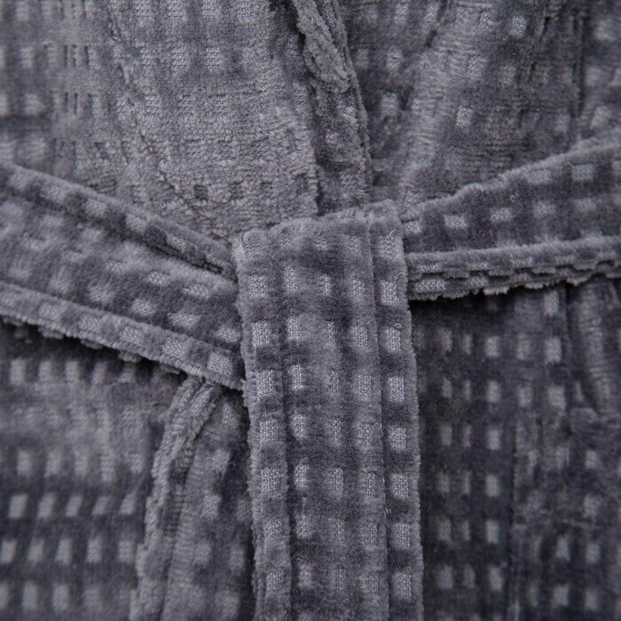 Халат махровый LoveLife "Comfort" цвет серый, размер 56-58 (L) 100% хлопок, 330 гр/м2 - фотография № 8