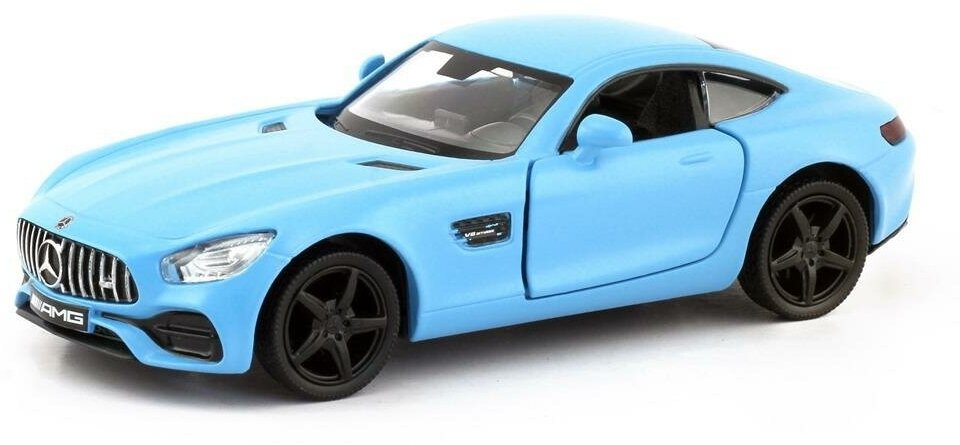 Машинка металлическая Uni-Fortune RMZ City серия 1:32 Mercedes-Benz GT S AMG 2018, инерционная, цвет голубой, двери открываются 554988M(C)