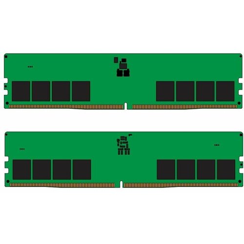 Модуль памяти 64GB Kingston DDR5 4800 DIMM KVR48U40BD8K2-64 Non-ECC , CL40, 1.1V, (Kit of 2) 2RX8 288-pin 16Gbit, RTL модуль памяти kingston 32gb ddr5 4800 sodimm fury impact pnp gaming memory kf548s38ib 32 non ecc cl38 1 1v 2rx8 38 38 38 262 pin 16gbit rtl