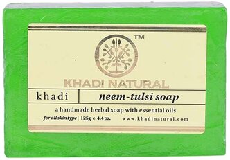 Khadi Natural Мыло кусковое Neem-tulsi soap, 125 г