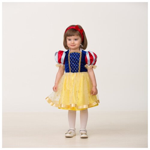 Карнавальный костюм «Принцесса Белоснежка», текстиль, размер 26, рост 92 см карнавальный костюм принцесса белоснежка текстиль размер 24 рост 86 см