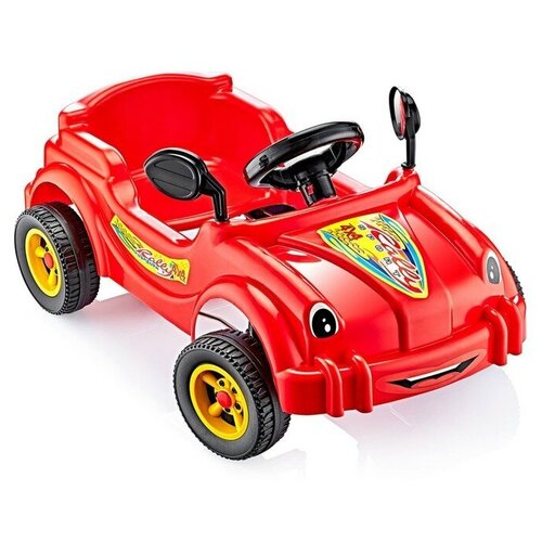Машина-каталка педальная Cool Riders, с клаксоном, цвет красный каталка толокар cool riders my first car 4263 красный