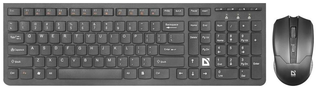 Беспроводная клавиатура/мышь columbia c-775 ru black 45775 defender