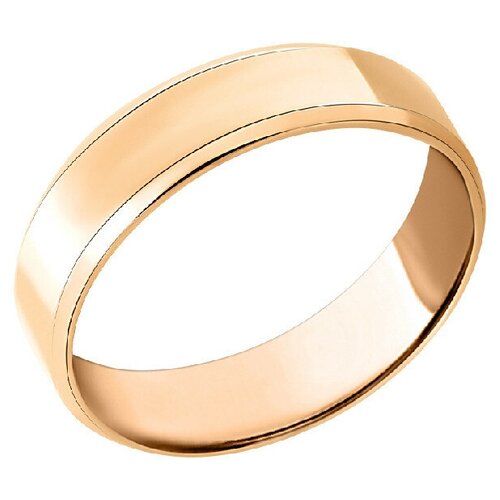 Кольцо обручальное Крымский ювелирный завод, красное золото, 585 проба, размер 15.5, красный, золотой