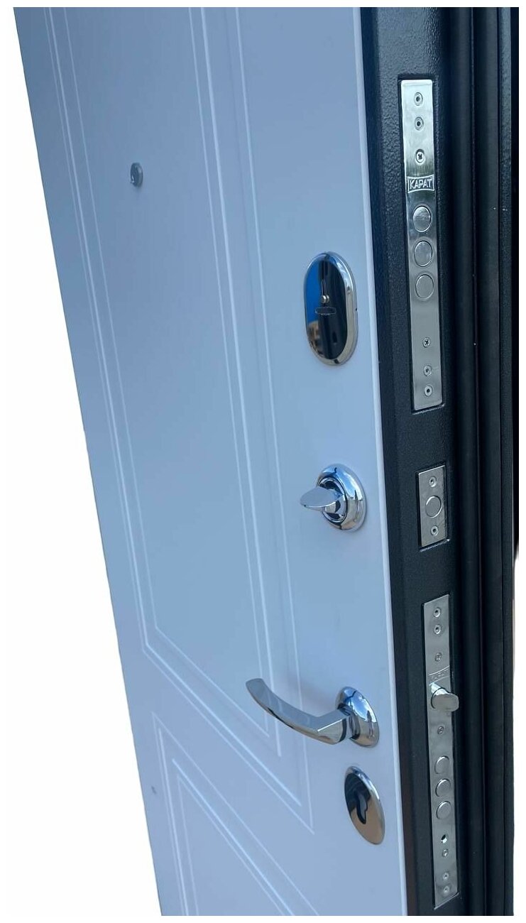 Дверь 9 см Серебро Велюр белый софт 860L - фотография № 5