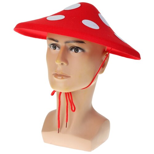 фото Шляпа из фетра «мухомор», на завязках, р-р. 56-58 страна карнавалия