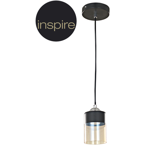 Светильник подвесной Inspire Amber 1 лампа 3 м² цвет черный