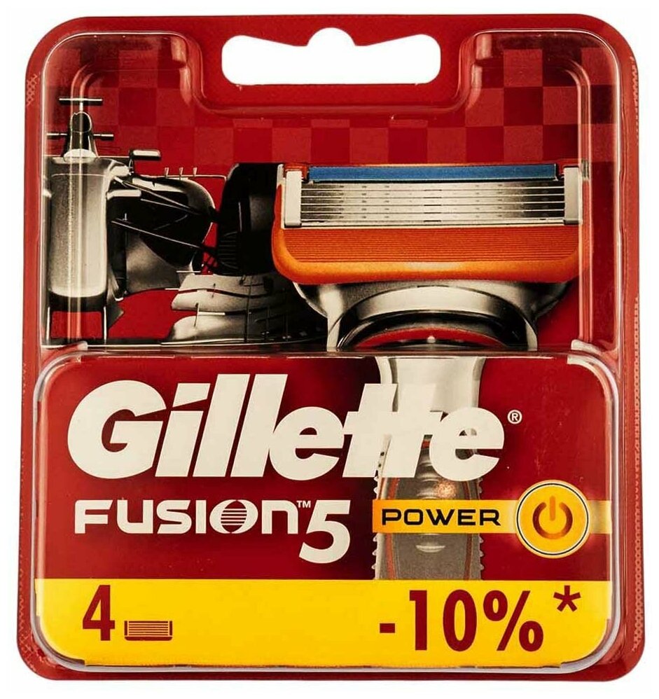 Сменные кассеты Gillette Fusion5 Power, 4 шт.