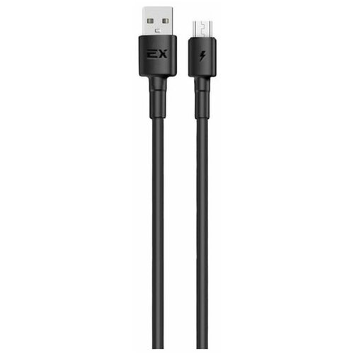 Дата-кабель/Exployd/USB - microUSB/круглый/силикон/чёрный/1М/3A/Flow/EX-K-1271 дата кабель exployd usb microusb круглый силикон чёрный 1м 3a flow ex k 1259