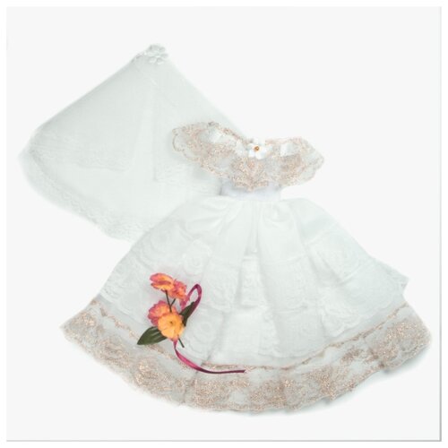 Одежда для кукол Модница Свадебное платье из шелка с фатой для куклы 29 см в ассортименте