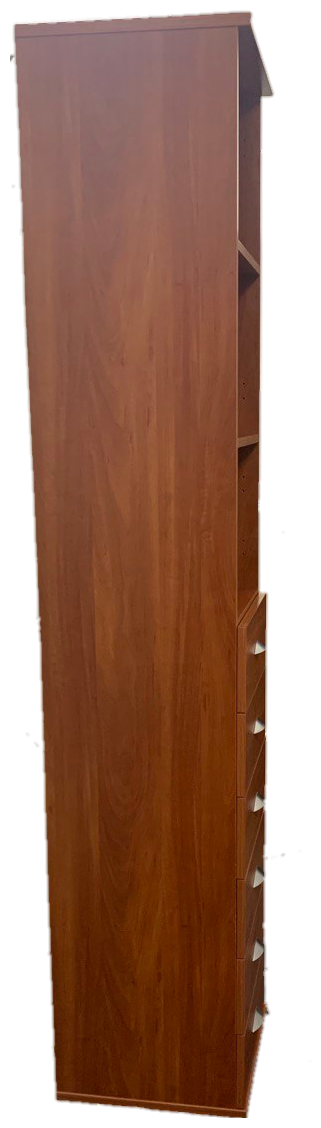 Шкаф-колонка закрытый с выдвижными ящиками и дверью яблоня 406х436х2222 (Т901/М+Т160/М1+ТД21) - фотография № 3