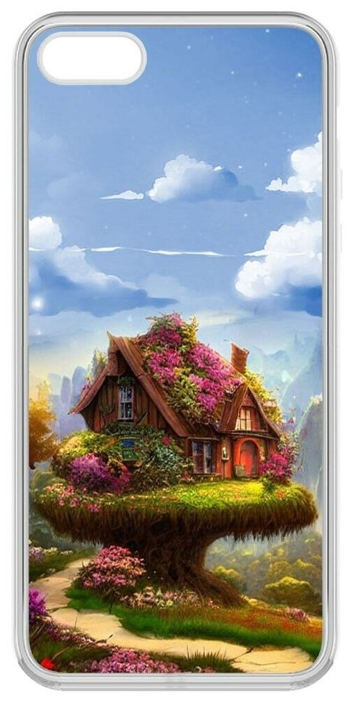 Чехол-накладка Krutoff Clear Case Дом на дереве для iPhone 5