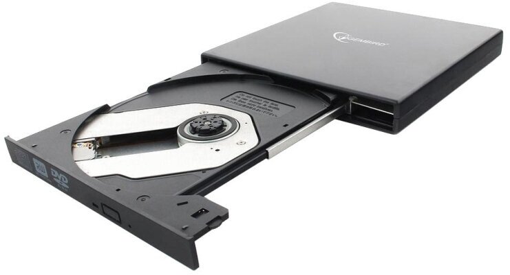 Комплект 5 ук Привод DVD Gembird DVD-USB-02 пластик черный USB 20