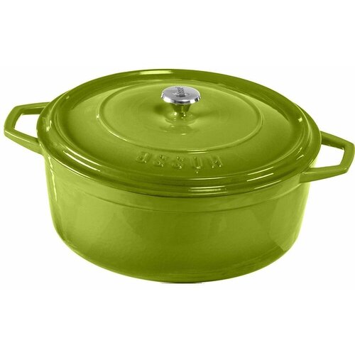 Глубокая кастрюля HOSSE, диаметр 28 см, зеленая, HS Y DT 28 GREEN