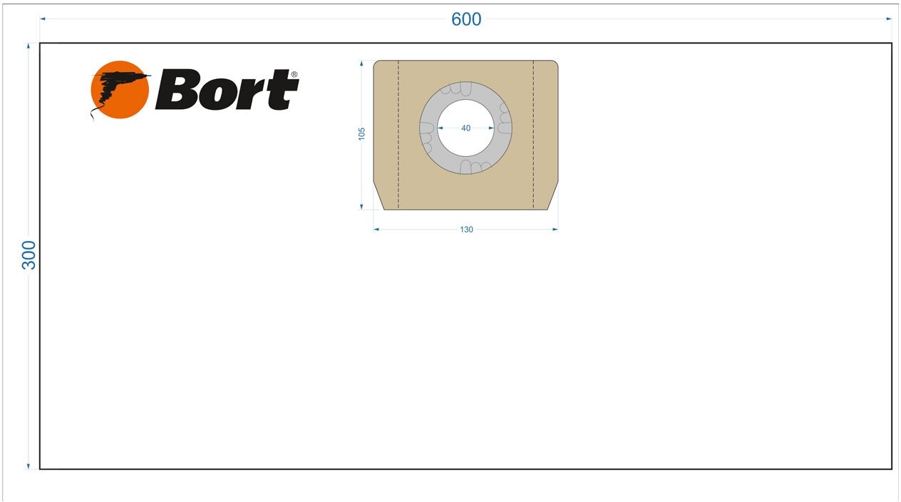 Комплект мешков пылесборных Bort - фото №1