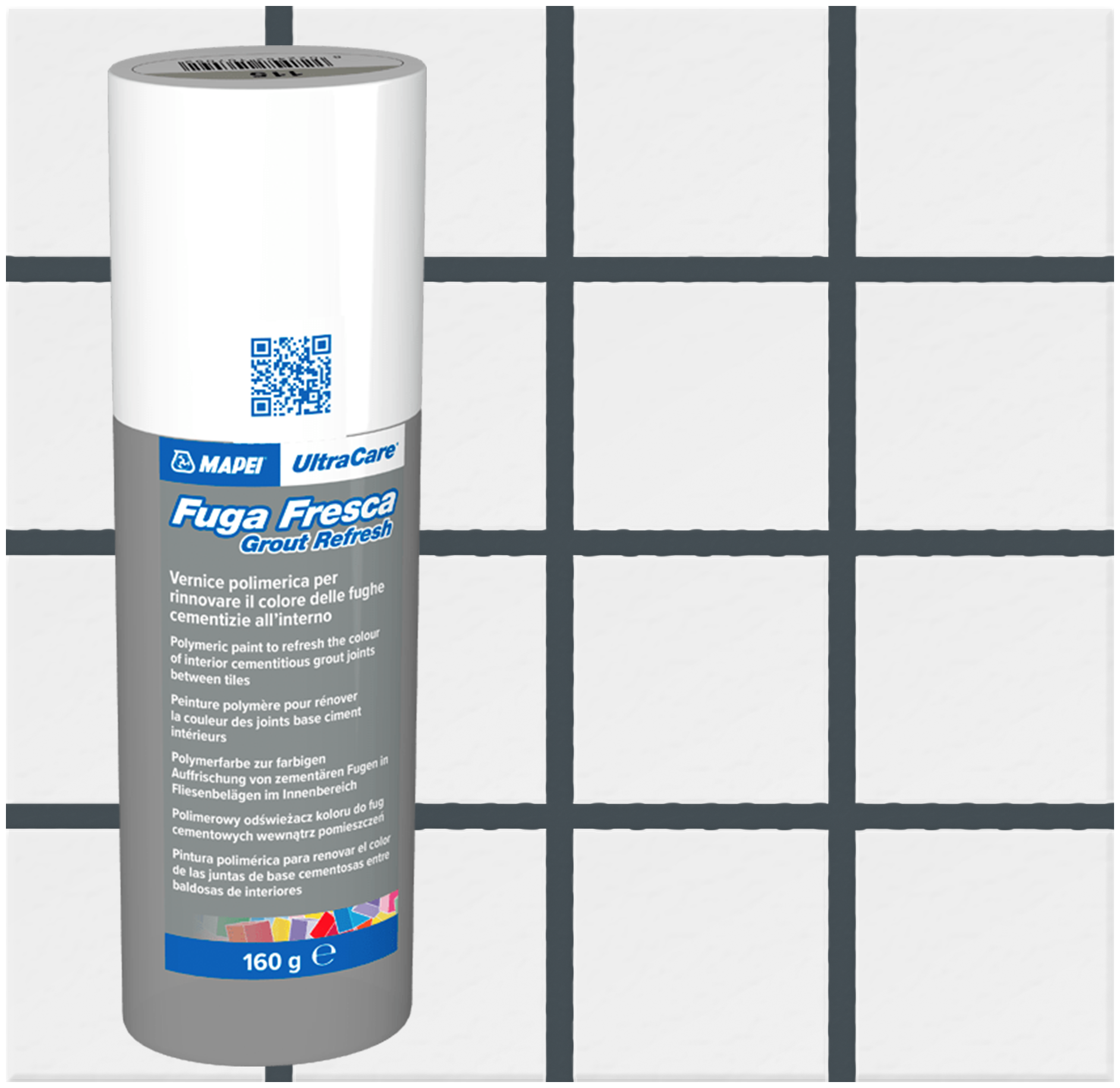 Краска для швов MAPEI Ultracare Fuga Fresca 114 Антрацит, 0.160 кг - фотография № 1