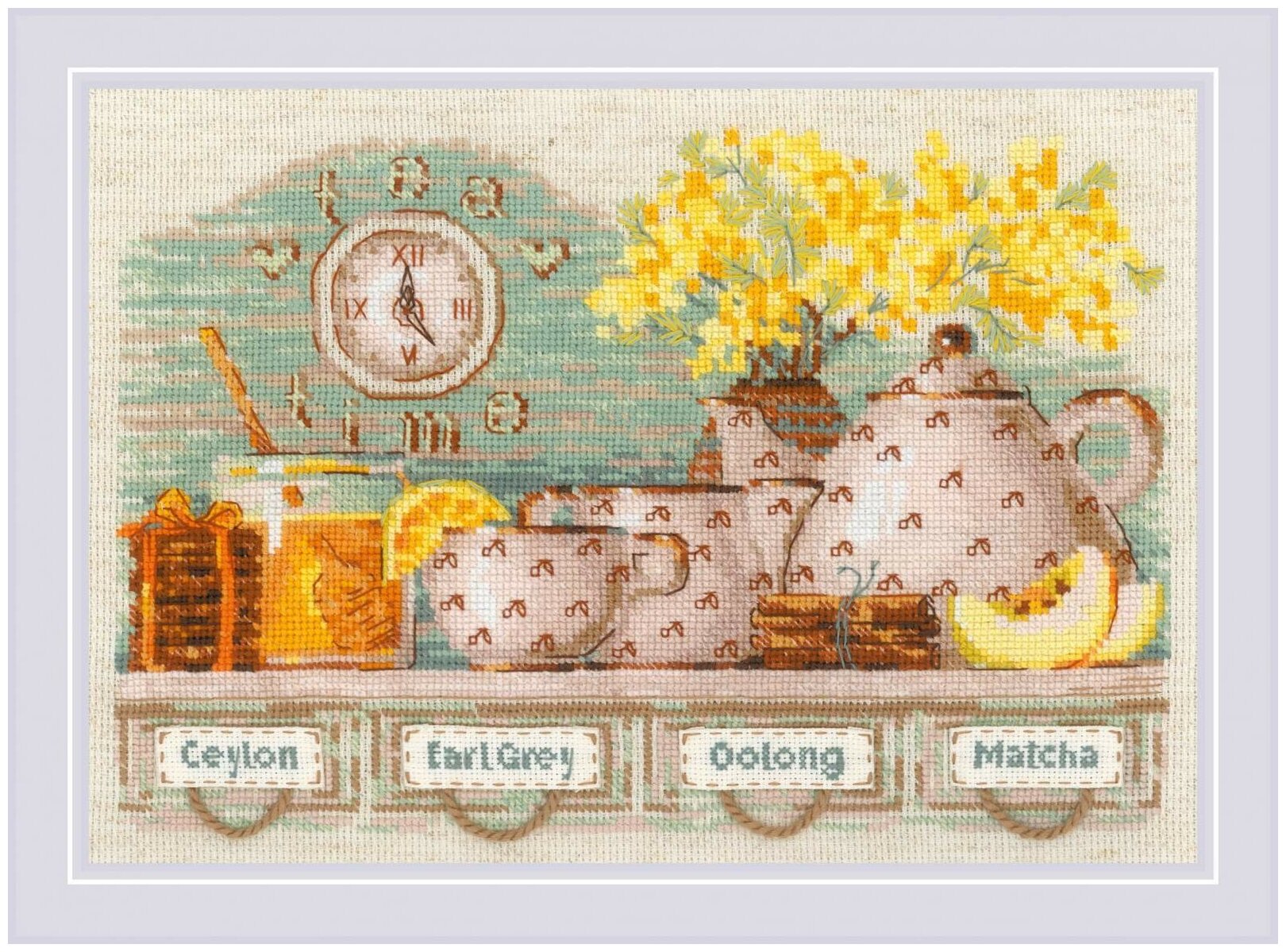 Набор для вышивания крестом Tea Time Риолис арт.1873 30х21 см
