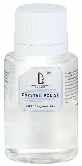 Лак стекловидный глянцевый CrystalPolish, 20 мл, спиртовая основа, не липкий