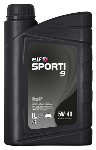 Моторное масло Elf SPORTI 9 5W40 синтетика 1л 208446/214258