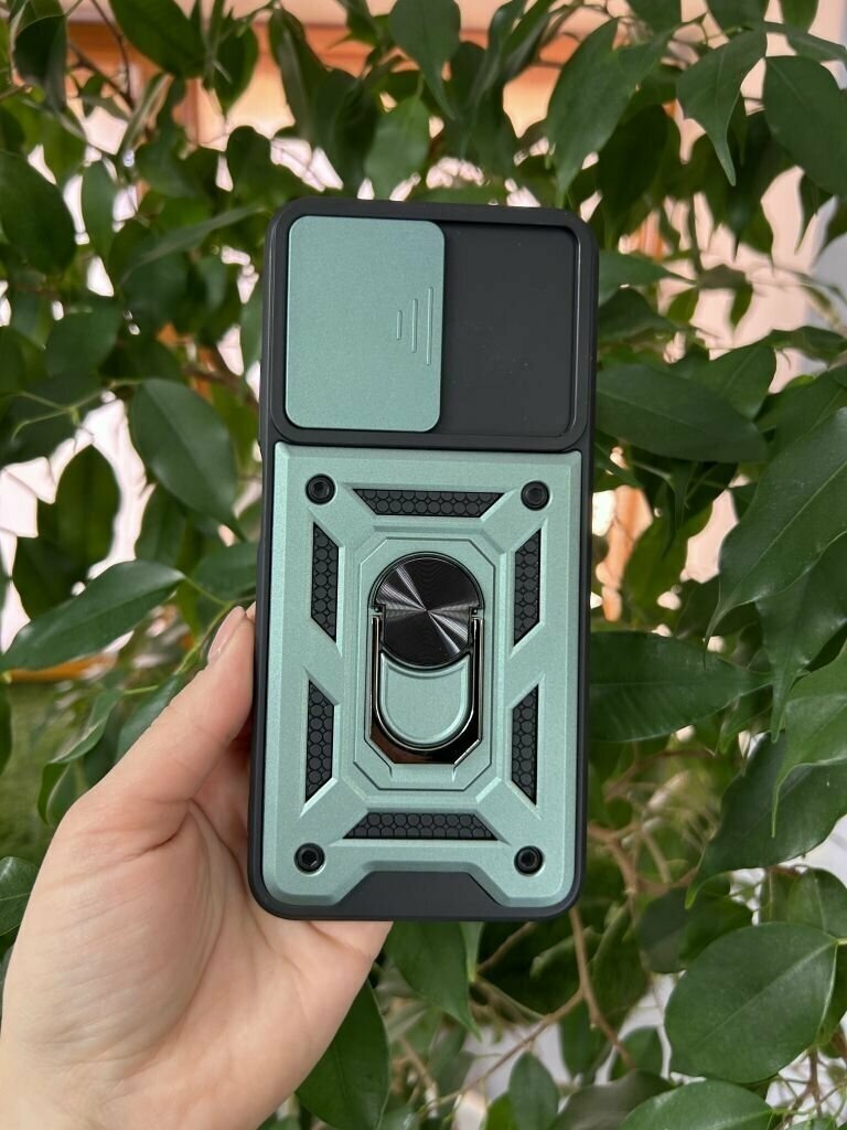 Чехол противоударный для Oppo A17 4G / Оппо А17 4G с защитой камеры armors (Зеленый) — фото 1
