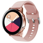 Силиконовый ремешок для Samsung Galaxy 20 mm/ Huawei Watch / Сменный браслет с застежкой для умных смарт часов Самсунг Галакси/ Хуавей, Светло-розовый - изображение