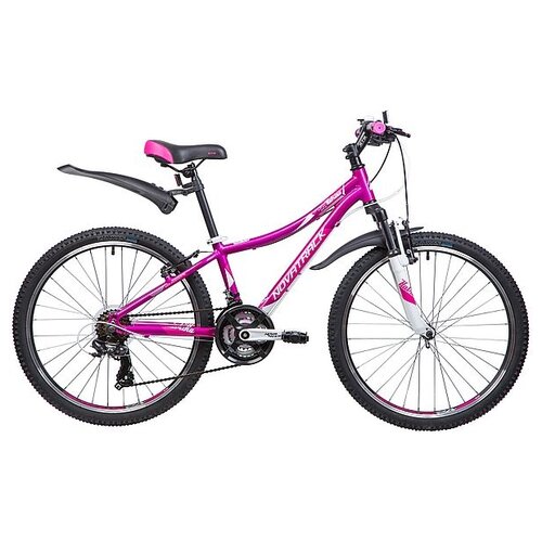 Горный (MTB) велосипед Novatrack Katrina 24 (2019) фиолетовый 10 (требует финальной сборки) тормоз для велосипеда stg v brake yinxing yx c18d колодки 60 мм сталь белый