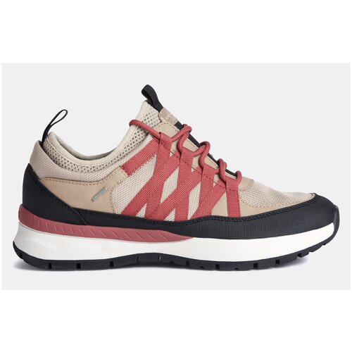 фото Кроссовки geox для женщин d braies b abx цвет бежевый с чёрным, размер 38