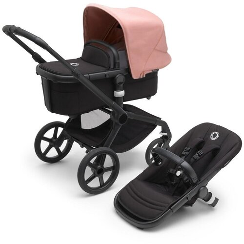 Детская коляска 2 в 1 Bugaboo Fox5 Black/Midnight black/Morning pink