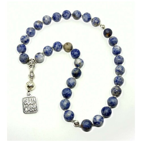 Комплект браслетов Буйнова Н.Е., содалит, размер 17 см, размер one size, диаметр 10 см, синий мусульманские четки из натурального камня сердолик с подвеской