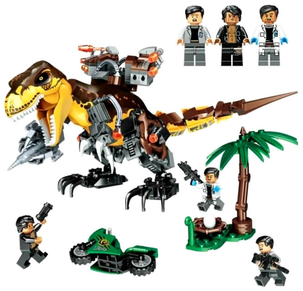 Конструктор Мир динозавров "Атака Ти-Рекса" 369 деталей