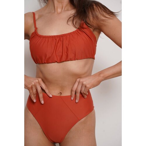 Бикини с высокой талией от купальника VOLCANO терракотовый-L