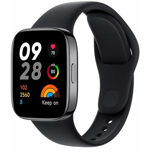 Умные часы Xiaomi Redmi Watch 3 42 мм GPS Global для РФ, черный умные часы xiaomi redmi watch 3 42 мм global для рф черный