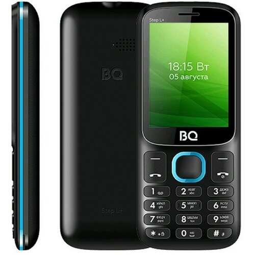 Сотовый телефон BQ M-2440 Step L+, 2.4, 2 sim, 32Мб, microSD, 800 мАч, чёрн/голубой