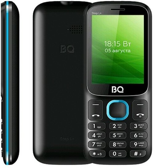 BQ Сотовый телефон BQ M-2440 Step L+, 2.4", 2 sim, 32Мб, microSD, 800 мАч, чёрн/голубой