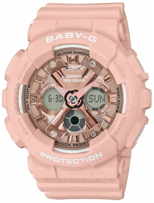 Наручные часы CASIO Baby-G BA-130-4A, черный, оранжевый