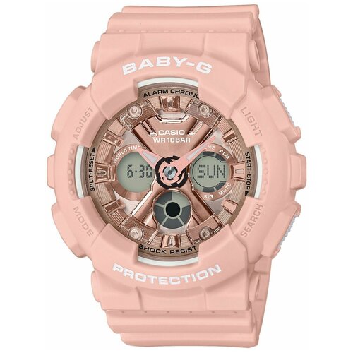 фото Наручные часы casio японские часы наручные женские спортивные casio baby-g ba-130-4a, розовый