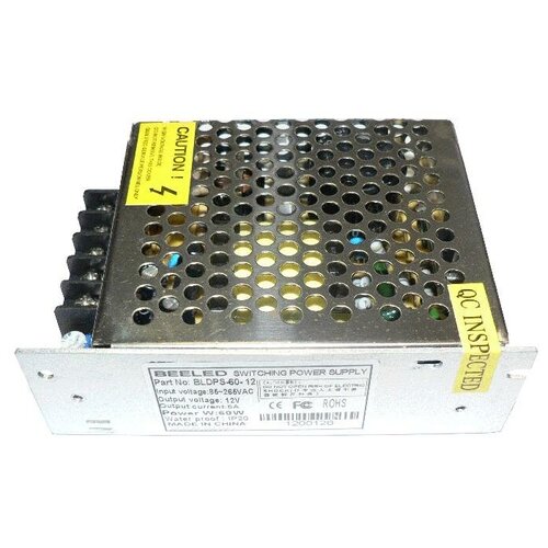 Блок питания IP20 12В BEELED BLDPS-60-12