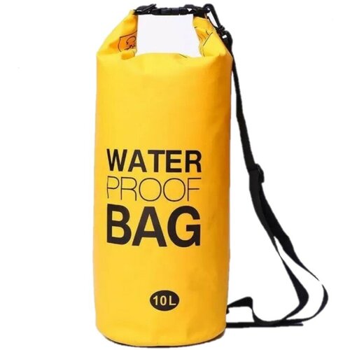 фото Гермомешок водонепроницаемый, гермосумка водоотталкивающая 10 литров, герморюкзак желтый, dry bag, гермочехол нет бренда